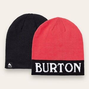 Burton Beanie Adult One Size Pink Black Billboard Reversible Knit Hat Winter NEW